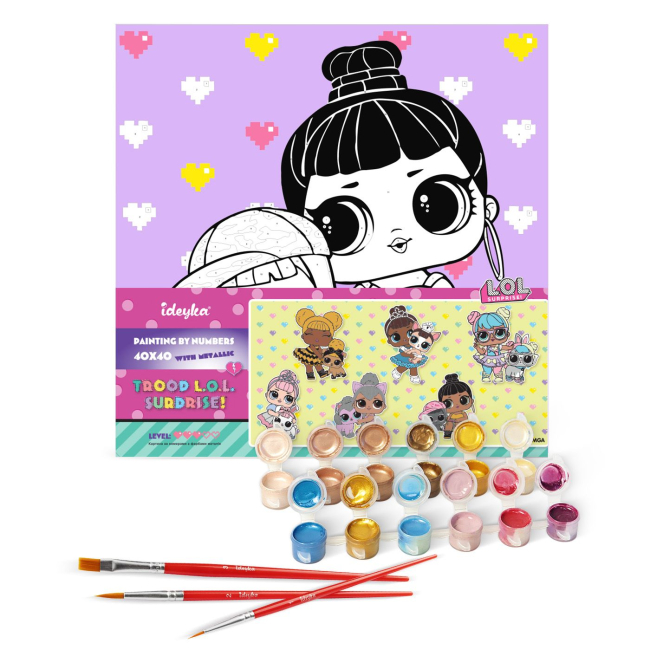 Товари для малювання - Картина за номерами Ідейка Lol Surprise TroopSurprise Honey Bun with Bunny Hun 40 х 40 см (KHO6292)#2