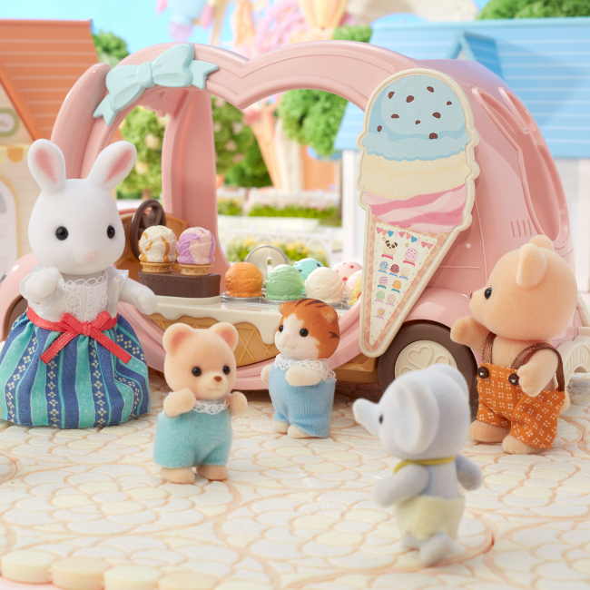 Аксессуары для фигурок - Игровой набор Sylvanian Families Фургончик с мороженым (5651)#7