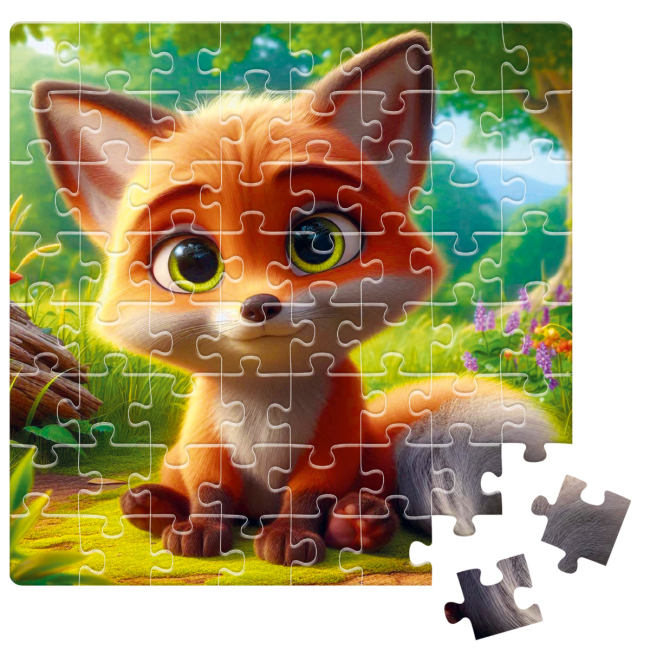 Пазлы - Пазл De.tail Любознательный лисенок 64 детали (DT1234-07)#2