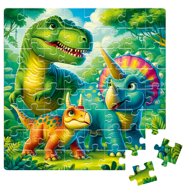 Пазлы - Пазл De.tail Доисторические друзья 64 детали (DT1234-08)#2