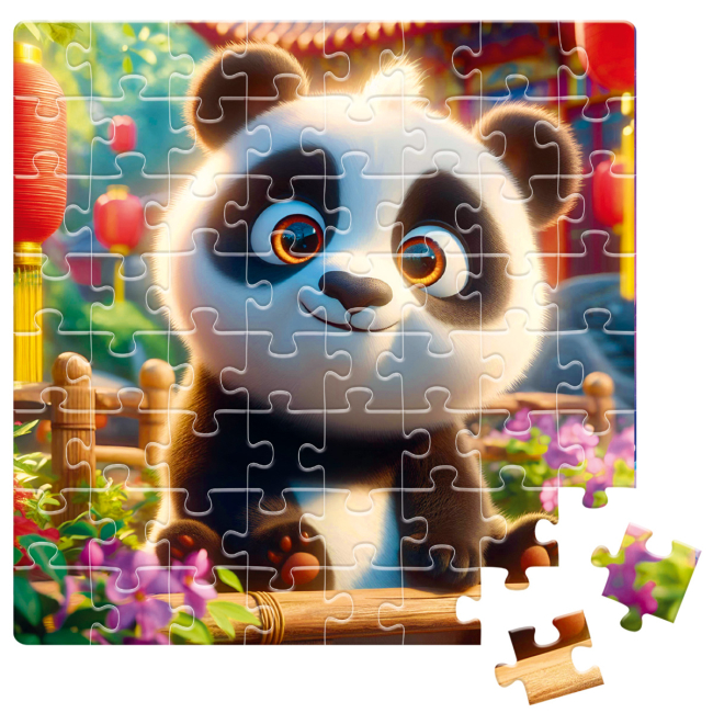 Пазли - Пазл De.tail Усміхнена панда​ 64 деталі (DT1234-10)#2