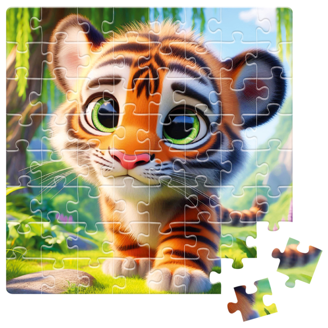 Пазли - Пазл De.tail Миле тигреня 64 деталі (DT1234-15)#2