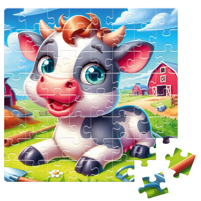 Пазли - Пазл De.tail Весела корівка 64 деталі (DT1234-19)#2
