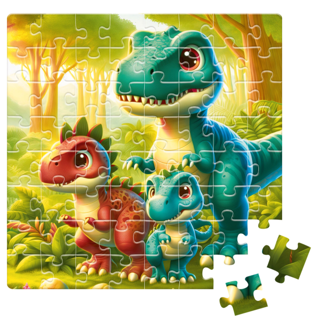 Пазли - Пазл De.tail Веселі динозаврики 64 деталі (DT1234-21)#2