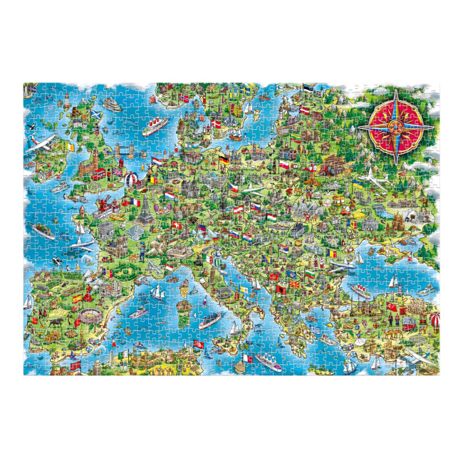 Пазли - Пазл De.tail Мапа Європи 1000 деталей (DT1000-16)#2