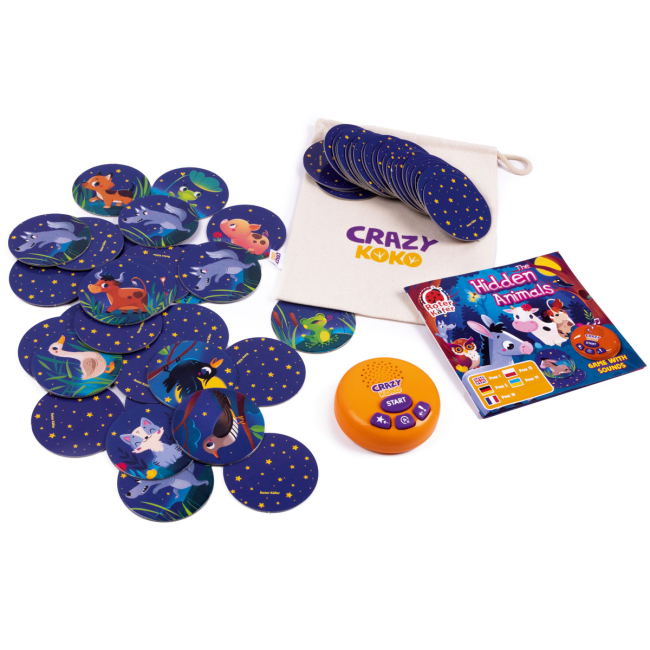 Настільні ігри - Настільна гра Roter Kafer Хованки зі звірятами зі звуковим модулем (RK1220-02)#2