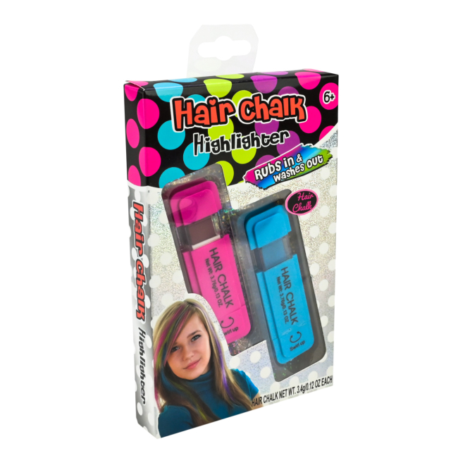Косметика - Мел для волос Країна Іграшок Highlighter розовый и голубой (T099/1)#2