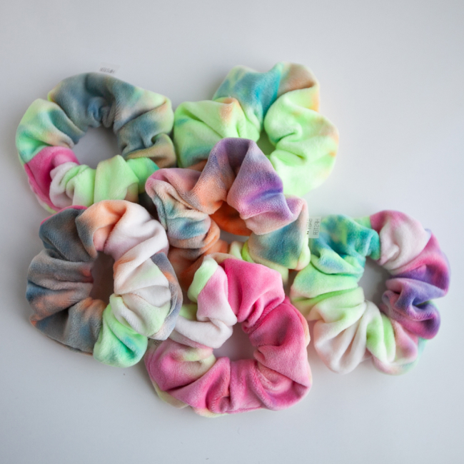 Бижутерия и аксессуары - Резинка Baby Hipster Бархатная классическая Тай-Дай (2110000050030)#4