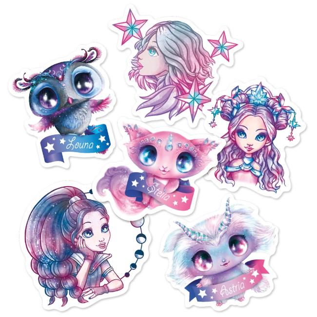 Набори для творчості - Набір вінілових наліпок Nebulous stars Зірки туманного світу в асортименті (11460)#7