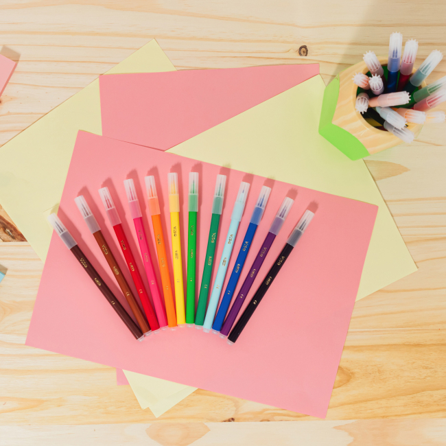 Канцтовары - Фломастеры BIC Kids Visa 880 12 цветов (bc525443)#6