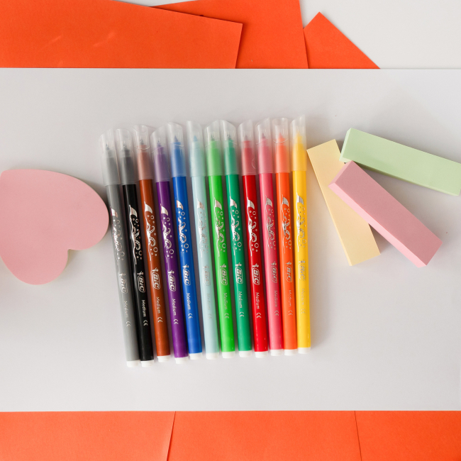 Канцтовары - Фломастеры BIC Kid Coleour 12 цветов (bc975110)#5