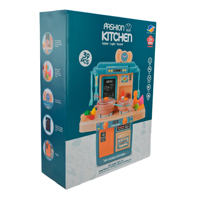Дитячі кухні та побутова техніка - Ігровий набір Країна Іграшок Fashion kitchen рожева (1111/1)#4