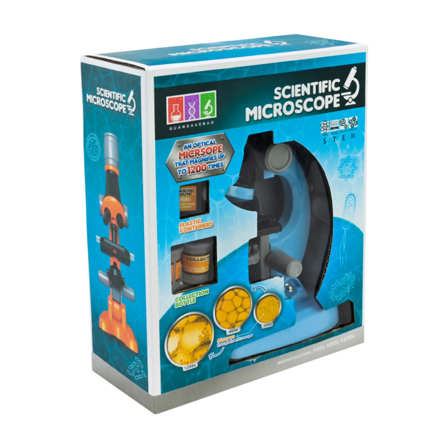 Наукові ігри, фокуси та досліди - Набір для дослідів Країна Іграшок Мікроскоп помаранчевий (1013A-1/1)#3