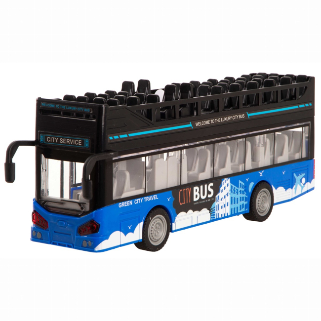 Транспорт и спецтехника - Автомодель DIY Toys Инерционный двухэтажный автобус (CJ-4008559)#2