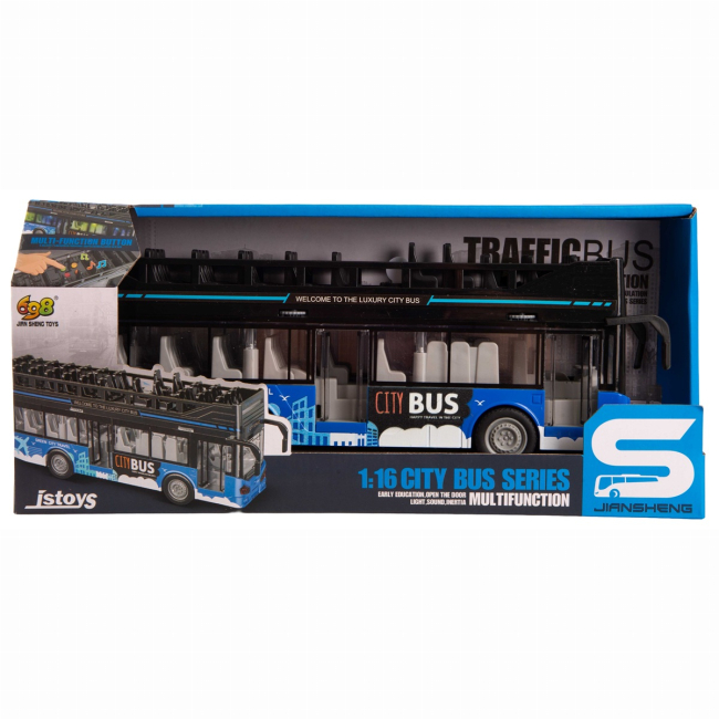 Транспорт и спецтехника - Автомодель DIY Toys Инерционный двухэтажный автобус (CJ-4008559)#4