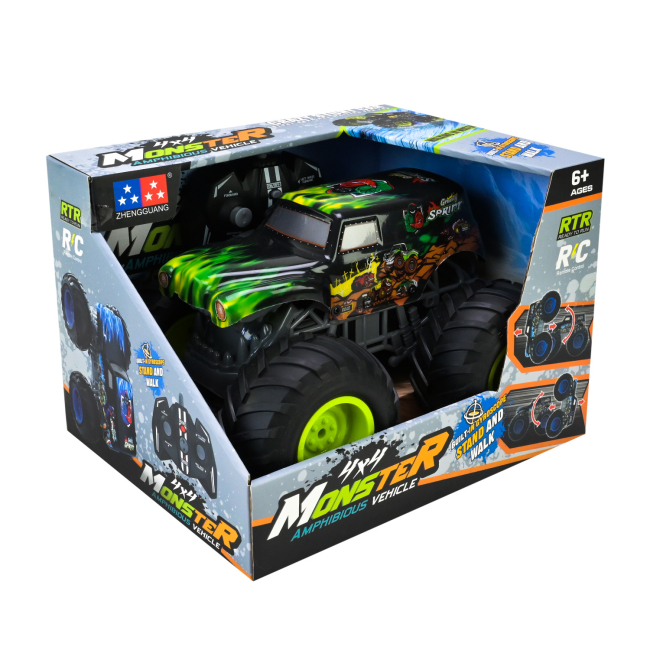 Радиоуправляемые модели - Монстр-трак Країна Іграшок Амфибия черная с синим (UD2803A/2)#2
