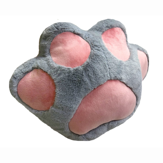 Подушки - М'яка іграшка MeriToys Лапка сіра з рожевим 40 см (2050000326660/5)#2