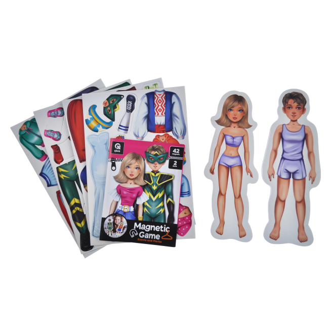 Набори для творчості - Магнітна одягалка Qbee Ксенія і Марко (QB600-006)#2