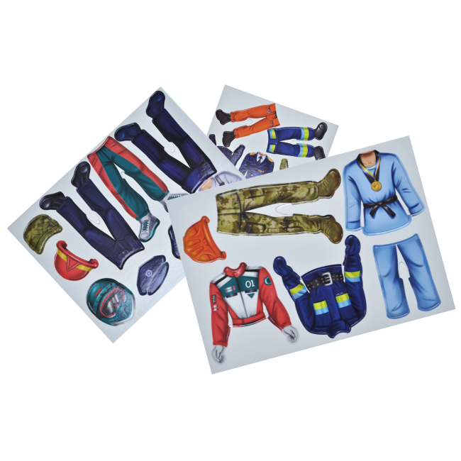 Наборы для творчества - Магнитная одевалка Qbee Профессии Герои современности (QB600-004)#2