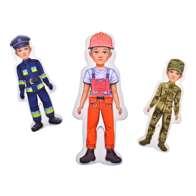 Наборы для творчества - Магнитная одевалка Qbee Профессии Герои современности (QB600-004)#3
