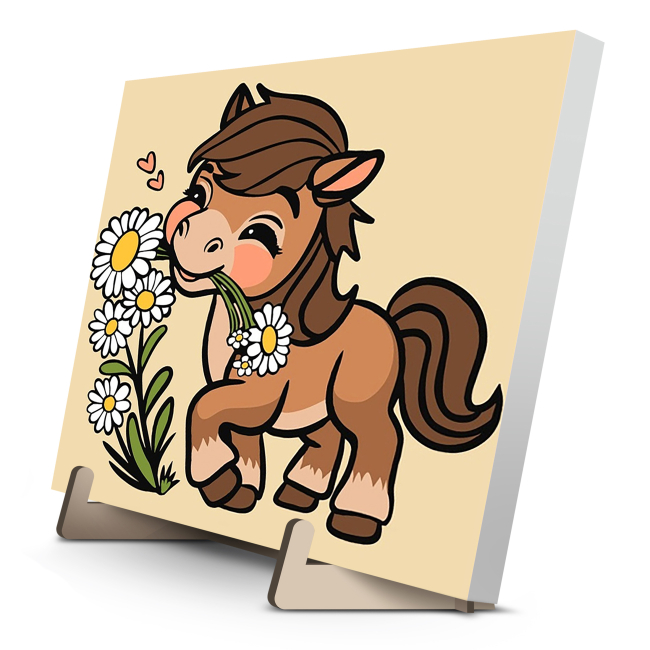 Товары для рисования - Картина по номерам Qbee Лошадка 25 х 25 см (QB900-002)#2