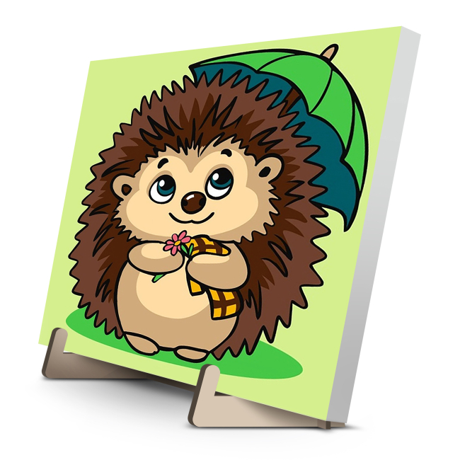 Товари для малювання - Картина за номерами Qbee Їжачок 25 х 25 см (QB900-004)#2