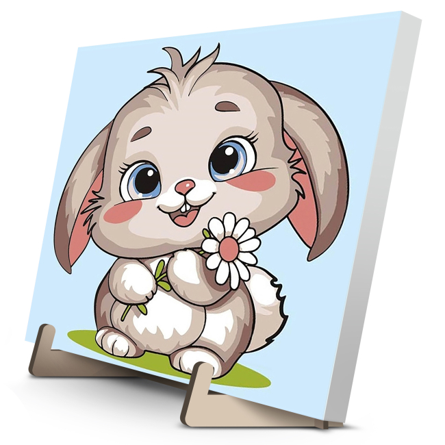 Товары для рисования - Картина по номерам Qbee Зайчик 25 х 25 см (QB900-006)#2