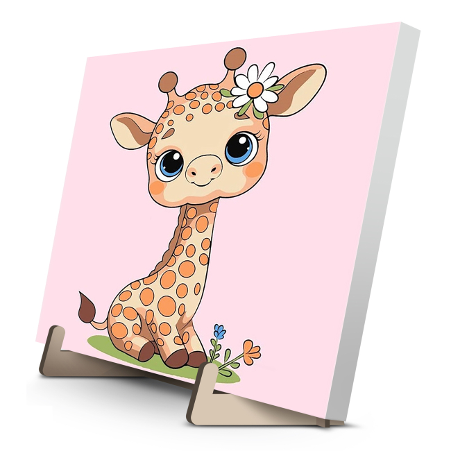 Товари для малювання - Картина за номерами Qbee Жирафка 25 х 25 см (QB900-009)#2