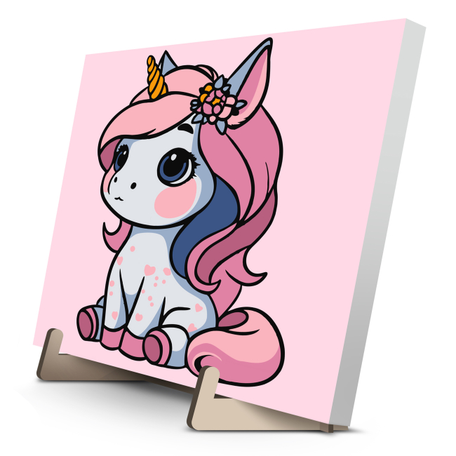 Товари для малювання - Картина за номерами Qbee Принцеса Єдиноріжка 25 х 25 см (QB900-011)#2
