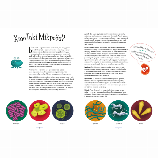Познавательные книги (4-10 лет) - Книжка «Хто живе в тобі. Історії про мікробів, для яких ти рідний дім»  (9789669773005)#4