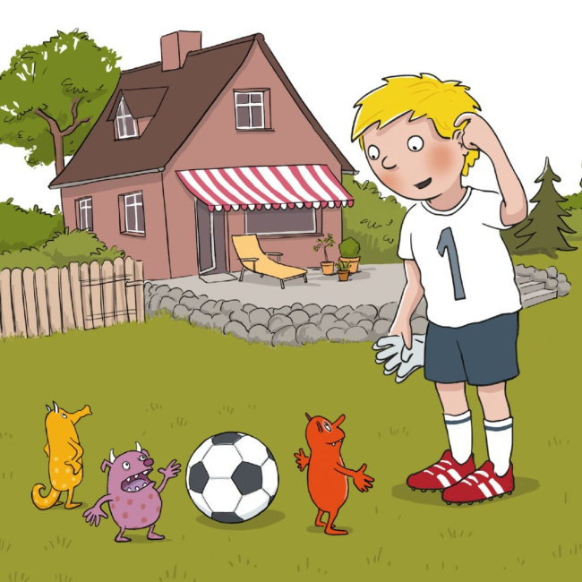 Книги-картинки для детей (2-6 лет) - Книжка «Три монстри у футбольній лихоманці» (9786178307417)#5