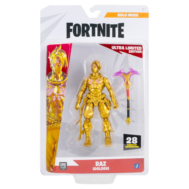 Фигурки персонажей - Игровая фигурка Fortnite Solo Mode Raz Golden Ultra Limited Edition (FNT1361)#9