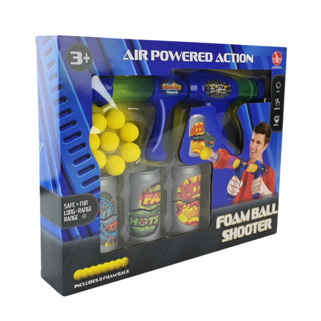 Помповое оружие - Игрушечное оружие Країна Іграшок Бластер синій з салатовим (JS8155-2/2)#3