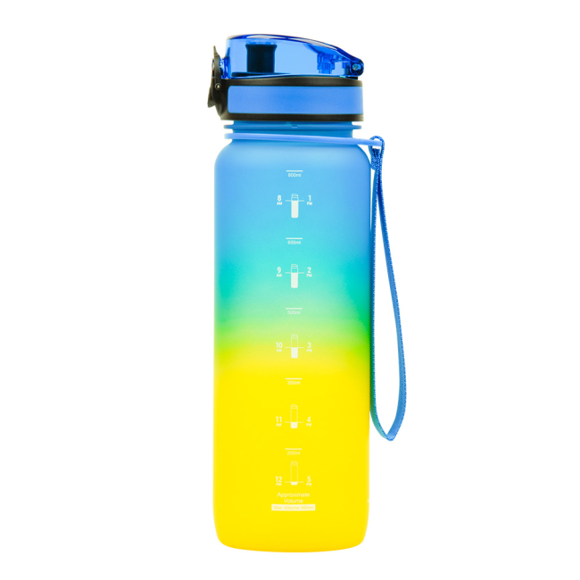 Бутылки для воды - Бутылка для воды Uzspace Frosted желто-голубая 800 мл (6955482333358)#2