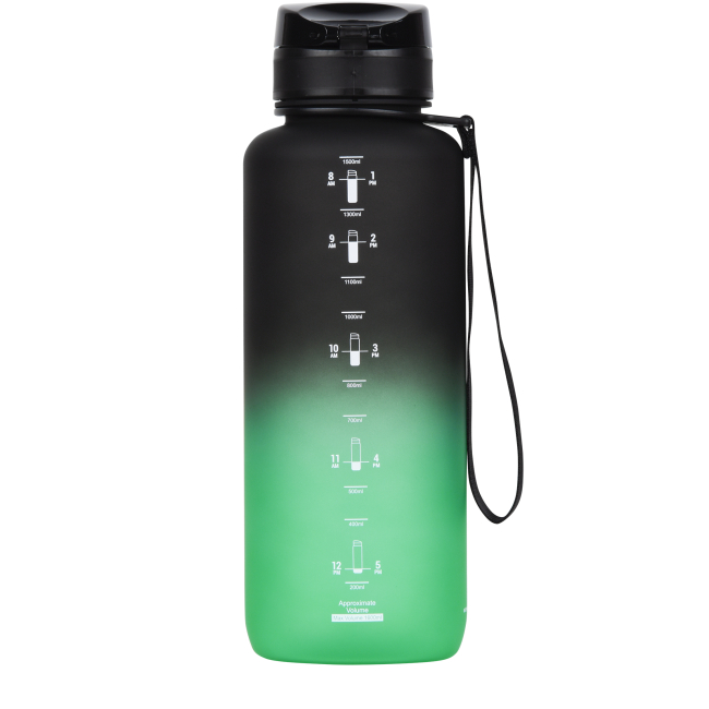 Пляшки для води - Пляшка для води Uzspace Frosted чорно-зелена 1500 мл (6955482333167)#2