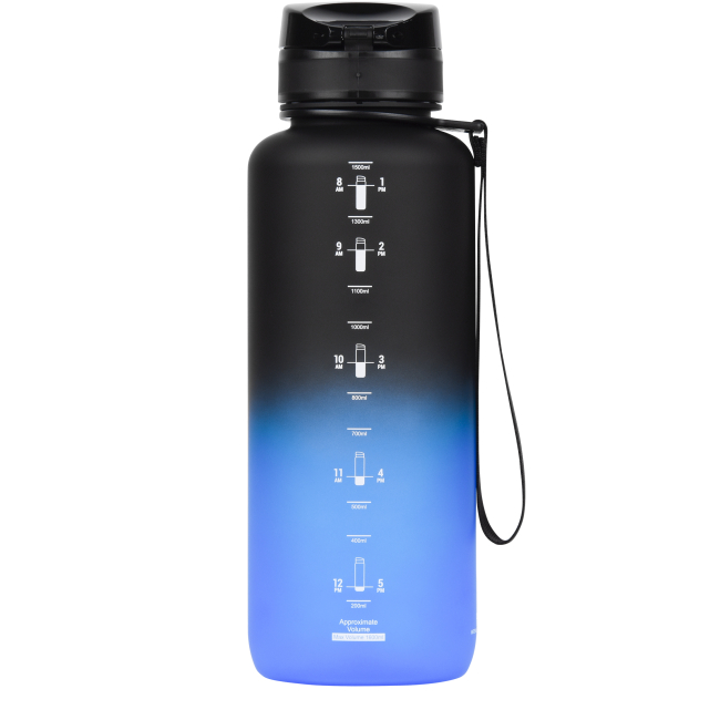 Бутылки для воды - Бутылка для воды Uzspace Frosted черно-голубая 1500 мл (6955482333143)#2