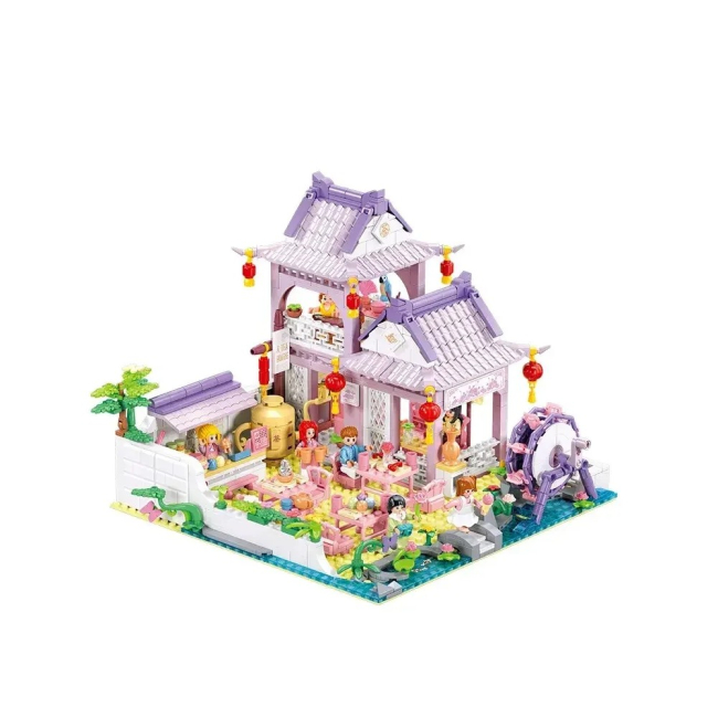 Конструктори з унікальними деталями - Конструктор Sluban Girls Dream Чайний будинок 981 деталь (M38-B1078)#2