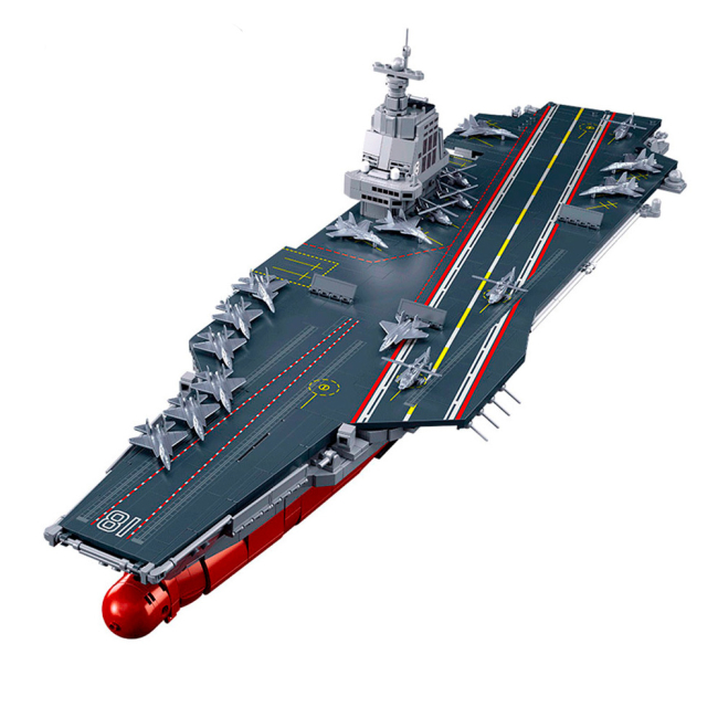 Конструктори з унікальними деталями - Конструктор Sluban Model Bricks Авіаносець 1312 деталей (M38-B1188)#2