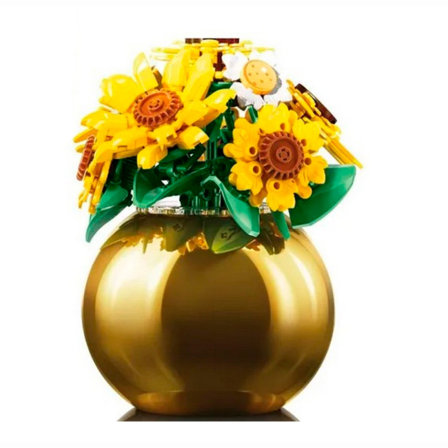 Конструкторы с уникальными деталями - Конструктор Sluban Цветы в вазе Подхолнухи 525 деталей (M38-P8062)#2