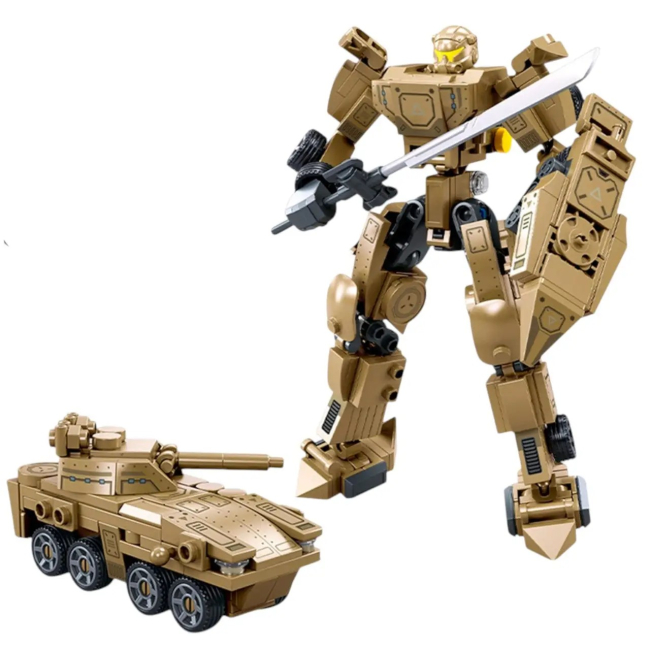 Конструктори з унікальними деталями - Конструктор Sluban Робот-танк 233 деталей (M38-B1280)#2