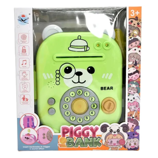 Дитячі кухні та побутова техніка - Іграшка Limo Toy Банківський термінал сейф Скарбничка салатови (YY-47J-K-L-I/3)#2