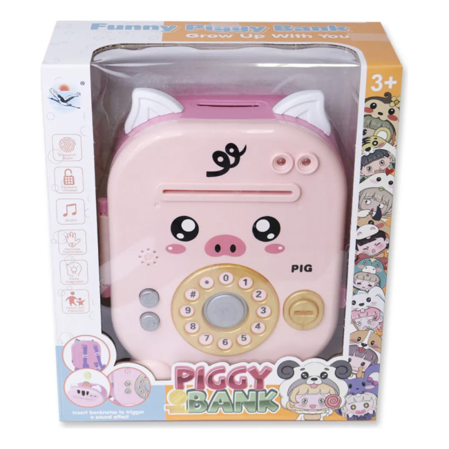 Дитячі кухні та побутова техніка - Іграшка Limo Toy Банківський термінал сейф Скарбничка рожевий (YY-47J-K-L-I/4)#2