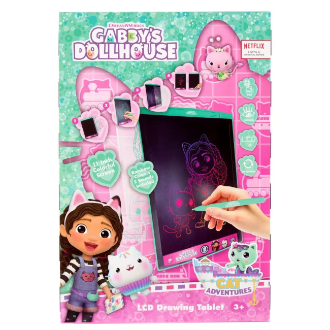 Товари для малювання - Планшет графічний для малювання Gabby's Dollhouse Rainbow LCD 11'' (GD24380)#3