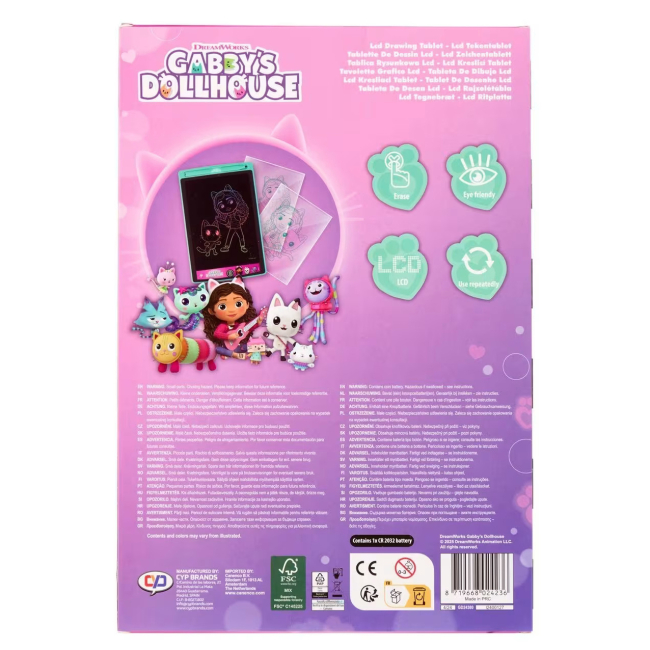 Товари для малювання - Планшет графічний для малювання Gabby's Dollhouse Rainbow LCD 11'' (GD24380)#4