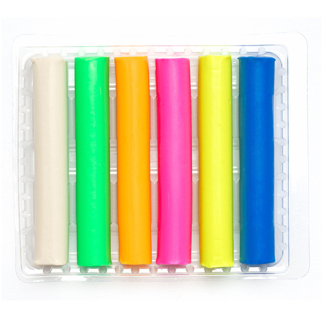 Набори для ліплення - Пластилін восковий Школярик флуоресцентний 6 кольорів (83811906-UA)#2