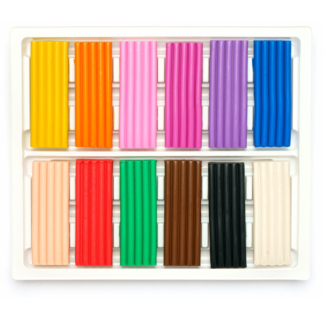 Набори для ліплення - Пластилін восковий Школярик 24 кольори (303110001-UA)#2