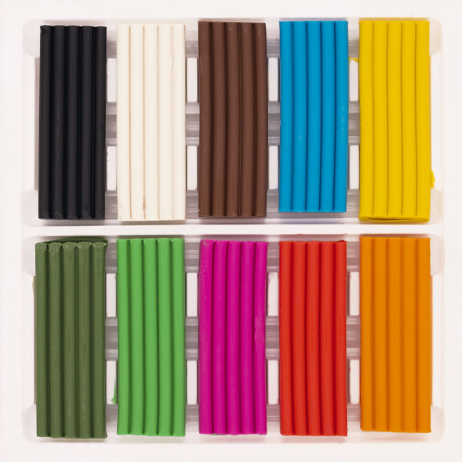 Набори для ліплення - Пластилін восковий Школярик 10 кольорів (303116003-UA)#2