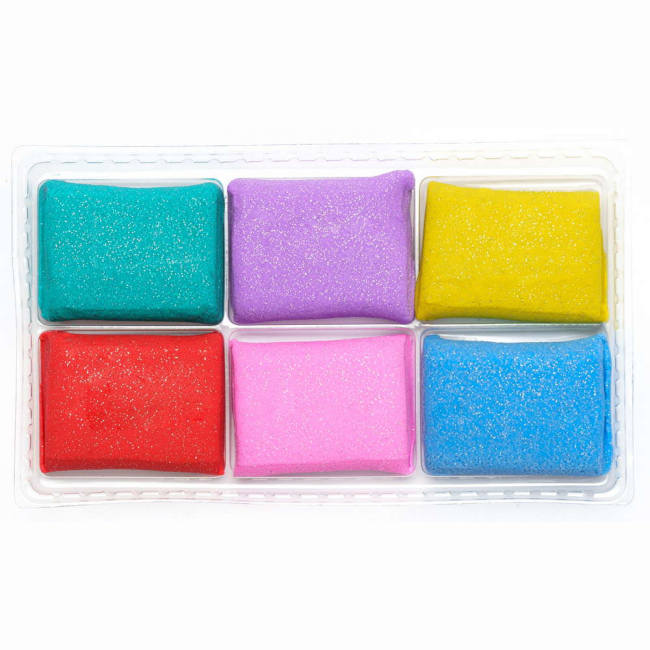 Наборы для лепки - Полимерная глина Школярик с блестками 6 цветов (304109001-UA)#2