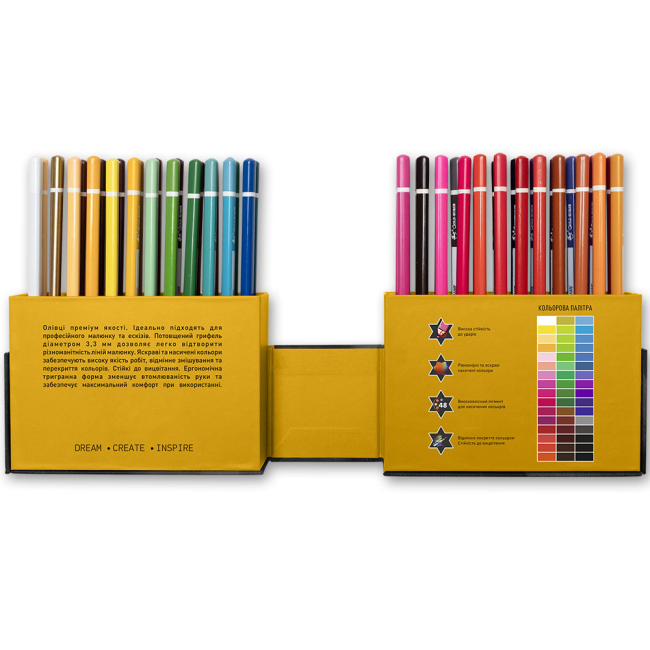 Канцтовари - Олівці MUSE Тригранні Розкладна коробка 48 кольорів (102M-48)#2