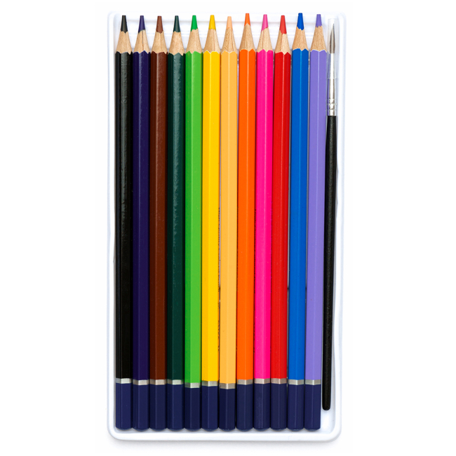 Канцтовары - Карандаши акварельные Школярик шестигранные 12 цветов (312110004-UA)#2